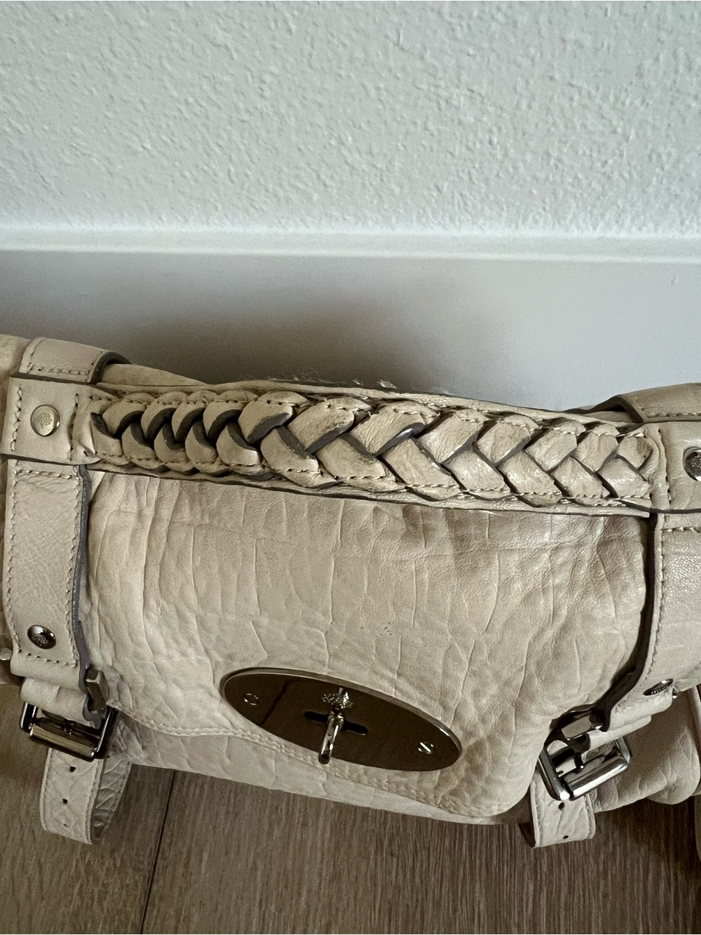 Limited Edition VTG Mulberry Cream Croc Embossed Leather Alexa Satchel Bag - Picture 4 of 14